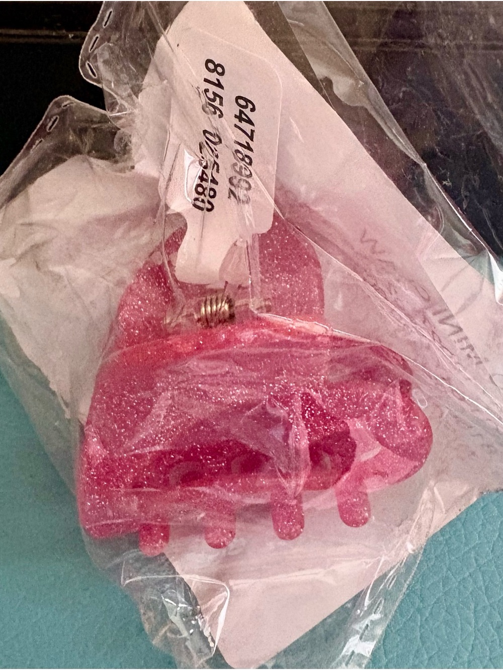 Free People Pink Glitter Hair Claw Clip